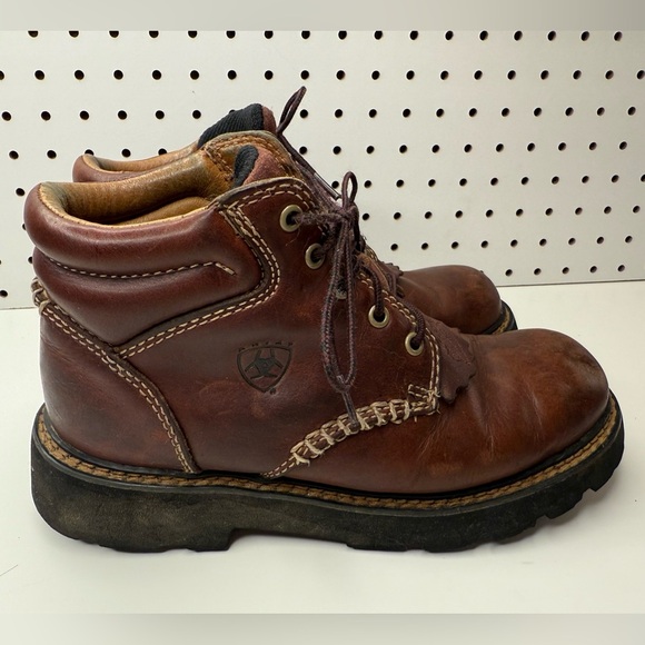 Ariat Canyon Brown Leather Work Boots Women’s 6.5 - Picture 9 of 13
